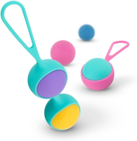 Набор вагинальных шариков PMV20: Vita – Kegel Ball Set, масса 40, 50, 60 г, два держателя || Набір вагінальних кульок PMV20: Vita – Kegel Ball Set, маса 40, 50, 60 г, два тримачі