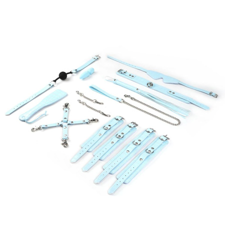 БДСМ-набор для начинающих Liebe Seele Macaron 9pcs Bondage Kit-Mint, 9 предметов, мини-ванд || БДСМ-набір для початківців Liebe Seele Macaron 9pcs Bondage Kit-Mint, 9 предметів, мініванд