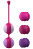 Вагинальные шарики Liebe Kewos — Cerise/Candy Violet, 5 шариков в комплекте, 15, 25, 35, 45 и 55 г || Вагінальні кульки Liebe Kewos — Cerise/Candy Violet, 5 кульок у комплекті, 15, 25, 35, 45 та 55 г