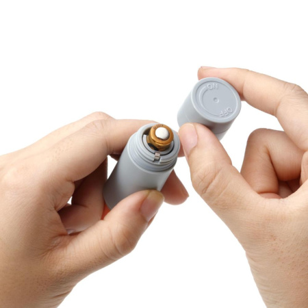 Вибратор-помада IROHA STICK Grey, плавное увеличение мощности || Вібратор-помада IROHA STICK Grey