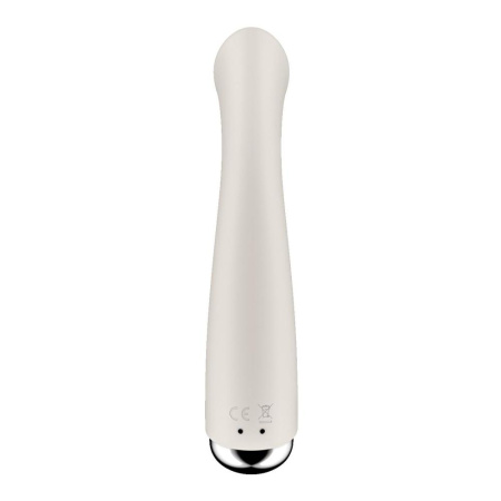 Вибратор с ротацией Satisfyer Spinning G-Spot 1 Beige, плоская площадка для стимуляции точки G || Вібратор з ротацією Satisfyer Spinning G-Spot 1 Beige, плоский майданчик для стимуляції точки G