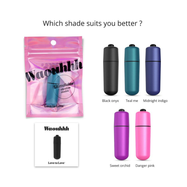 Вибропуля Love To Love WAOUHHH - TEAL ME, 7 режимов, на батарейках