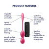 Вагинальные смарт-шарики с вибрацией Satisfyer Love Birds 2 Connect App Red, 86 г, пульт ДУ || Вагінальні смарт-кульки з вібрацією Satisfyer Love Birds 2 Connect App Red, 86 г, пульт ДК