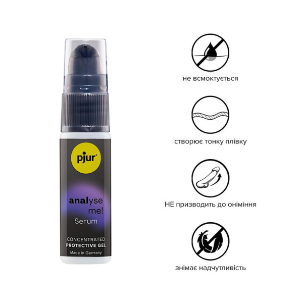 Расслабляющий анальный гель pjur analyse me! Serum 20 мл, создает пленку, концентрированный