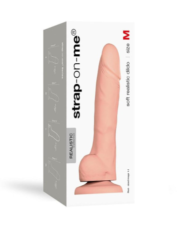 Реалистичный фаллоимитатор Strap-On-Me SOFT REALISTIC DILDO Vanilla - Size M || Реалістичний фалоімітатор Strap-On-Me SOFT REALISTIC DILDO Vanilla - Size M