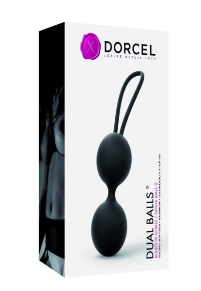Вагинальные шарики Dorcel Dual Balls Black, диаметр 3,6см, масса 55 г
