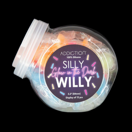 Набор фаллоимитаторов ADDICTION Silly Willy Glow in the Dark 12 шт || Набір фалоімітаторів ADDICTION Silly Willy Glow in the Dark 12 шт