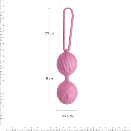 Вагинальные шарики Adrien Lastic Geisha Lastic Balls Mini Pink (S), диаметр 3,4 см, масса 85 г || Вагінальні кульки Adrien Lastic Geisha Lastic Balls Mini Pink (S), діаметр 3,4 см, маса 85 г