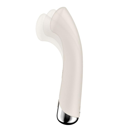 Вибратор с ротацией Satisfyer Spinning G-Spot 1 Beige, плоская площадка для стимуляции точки G || Вібратор з ротацією Satisfyer Spinning G-Spot 1 Beige, плоский майданчик для стимуляції точки G