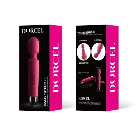 Минивибромассажер Dorcel Wand Wanderful Magenta мощный, водонепроницаемый, 18 режимов работы || Мінівібромасажер Dorcel Wand Wanderful Magenta потужний, водонепроникний