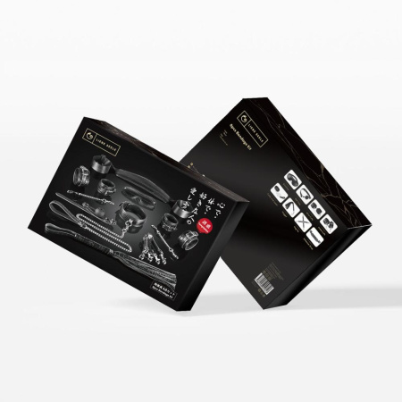 Набор Liebe Seele Temptation Bondage 8pcs Kit, фиксаторы, ошейник с поводком, кляп, флоггер, маска || Набір Liebe Seele Temptation Bondage 8pcs Kit, фіксатори, нашийник з повідцем, кляп, флогер, маска