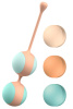 Вагинальные шарики Liebe Kewos — Peach/Mint, 5 шариков в комплекте, 15, 25, 35, 45 и 55 г