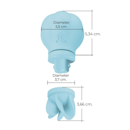 Вибратор Adrien Lastic Caress Blue с крутящимися насадками для стимуляции эрогенных зон || Вібратор Adrien Lastic Caress Blue з насадками для стимуляції ерогенних зон, які обертаються.