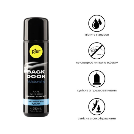 Анальная смазка pjur backdoor Comfort water glide 250 мл на водной основе с гиалуроном || Анальна змазка pjur backdoor Comfort water glide 250 мл на водній основі з гіалуроном