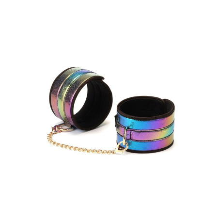 БДСМ-набор из экокожи на бархатной основе Liebe Seele Vivid Rainbow, 8 предметов || БДСМ-набір з екошкіри на оксамитовій основі Liebe Seele Vivid Rainbow, 8 предметів