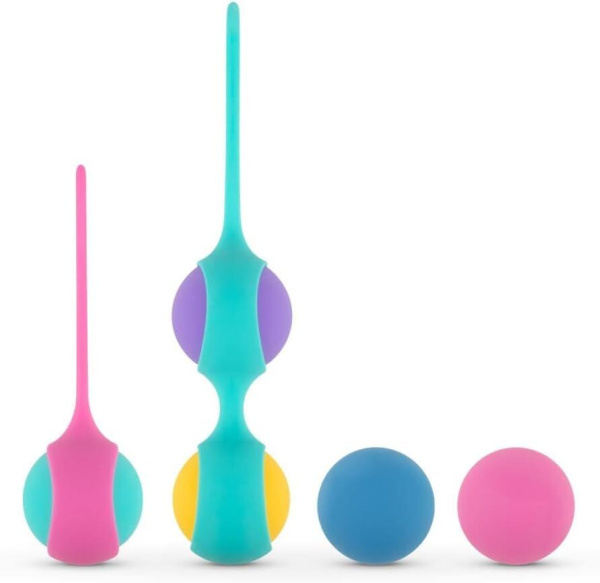 Набор вагинальных шариков PMV20: Vita – Kegel Ball Set, масса 40, 50, 60 г, два держателя