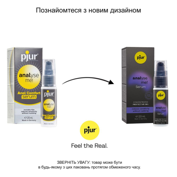 Расслабляющий анальный гель pjur analyse me! Serum 20 мл, создает пленку, концентрированный